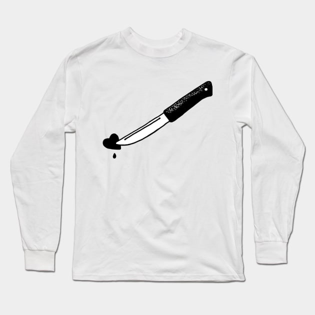 Like a Knife Through the Heart Long Sleeve T-Shirt by LadyMorgan